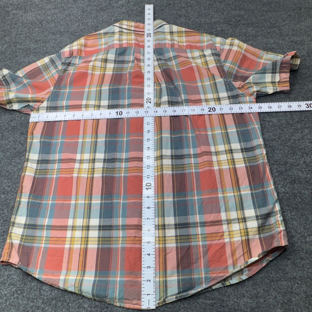 Vintage Polo Jeans Company Shirt Mens XL Red Plaid Short Sleeve Button Down 90s - Picture 7 of 9